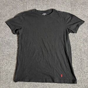 Polo Ralph Lauren Mens Slim Fit T-Shirt Black Red Pony Logo Size Large L